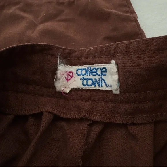 Vintage 70s College Town Rust Brown Pants - Picture 4 of 5